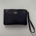 Coach Bags | Coach Leather Navy Blue Wristlet | Color: Blue | Size: Os