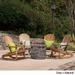 Maison Outdoor 5 Piece Adirondack Rocking Chair Set with Fire Pit by Christopher Knight Home