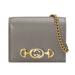 Gucci Bags | Gucci Zumi Horse-Bit Card Case On A Chain Gray | Color: Gray | Size: 4.25" X 3.25" X 1.5"