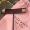Kate Spade Jewelry | Kate Spade Rose Gold Knot Earrings Studs W/ Stone | Color: Gold | Size: Os