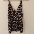 American Eagle Outfitters Tops | Floral Tank Top | Color: Black/Pink | Size: L