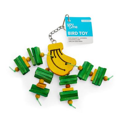 You & Me Ann's Bananas Chewing Bird Toy, Small