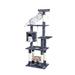 IQ Busy Box Cat Tree Condo with Sisal Covered Scratching Posts SF051, 67" H, 16.25 IN, Gray