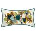 Harvest Dimensional Leaves Lumbar Decorative Pillow by Levinsohn Textiles in Mineral