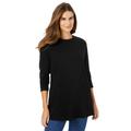 Plus Size Women's Perfect Long-Sleeve Crewneck Tunic by Woman Within in Black (Size 18/20)