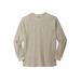 Men's Big & Tall Waffle-Knit Thermal Crewneck Tee by KingSize in Heather Oatmeal (Size 9XL) Long Underwear Top
