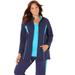 Plus Size Women's Glam French Terry Active Jacket by Catherines in Navy Scuba Blue (Size 3XWP)