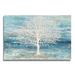 Red Barrel Studio® Modern Wall Art White Tree Blue Canvas Painting Prints w/ Hand Painted Texture Stretched Bedroom Pictures Canvas, | Wayfair