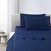 SPLENDID HOME 300 Thread Count 100% Cotton Percale Sheet Set Cotton Percale in Blue/Navy | Full | Wayfair 2000002027