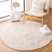 Brown/White 72 x 0.39 in Indoor Area Rug - Gracie Oaks Round Andrez Handmade Ivory/Brown Area Rug Polyester | 72 W x 0.39 D in | Wayfair