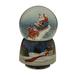 Trinx Snow Globe Santa Claus II The Globe Turns To The Melody Jingle Bells Figurine Glass in Blue/Green/Red | Wayfair