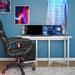NTense Quest Gaming Desk w/ CPU Stand Wood/Metal in White | 30 H x 59.61 W x 27.68 D in | Wayfair 6077013COM