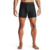 Under Armour Men's Tech 6" 2 Pack Boxer (Size XXL) Black-Black, Polyester,Elastine