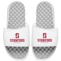 Men's ISlide White Stanford Cardinal Basketball Wordmark Slide Sandals