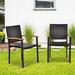 Red Barrel Studio® Armanda Patio Rattan Dining Armchair 2 Set Of Wicker Chair W/steel Frame Acacia Armrests Indoor&outdoor Wood/Wicker/Rattan | Wayfair