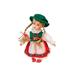 Trinx Music Box Bavarian Doll Made Of Porcelain Figurine Porcelain/Ceramic in Green/Red/White | 6.1024 H x 5.315 W x 4.9213 D in | Wayfair