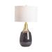 Everly Quinn 27.75" Blue Table Lamp Ceramic/Linen in Blue/White | 27.75 H x 15 W x 15 D in | Wayfair EA3CCA87E0934ECEB50CF61D2ACB6724