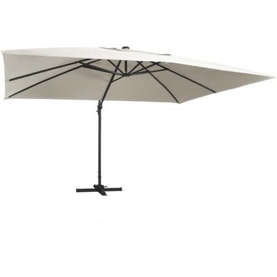 Vidaxl - Ampelschirm mit LED-Beleuchtung Alu-Mast 400x300 cm Sandweiß 826570 Image
