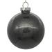 Vickerman 672112 - 4.75" Pewter Glitter Ball Christmas Tree Ornament (4 pack) (N211287)