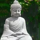 Statue de Bouddha de Jardin Vintage de 9 Pouces Figurine de Bouddhisme du Vermont Sculpture