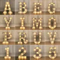 Veilleuse Lettre LED Shoous DIY Lettres Créatives Alphabet et Chiffres Lampe à Piles Décoration