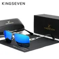 KINGSEVEN-Lunettes de soleil polarisées en acier inoxydable pour hommes et femmes branches de