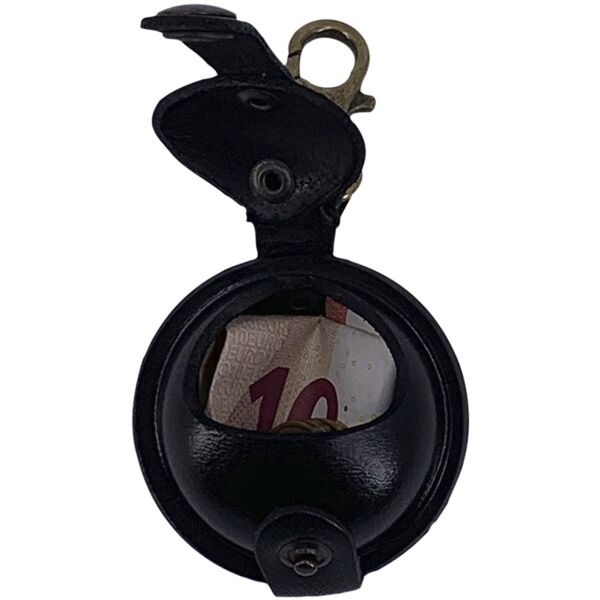 MIKA Schlüsselanhänger mit Münzfach 5 cm schwarz, 5x5 cm Image