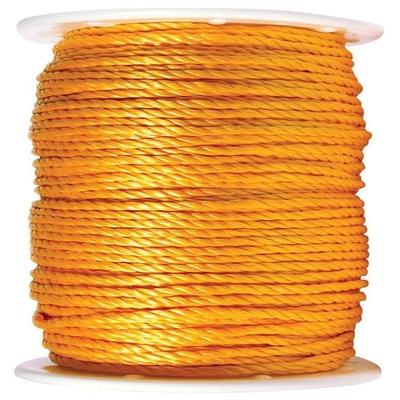 Wellington P9016S1200Y01S Twisted Poly Rope Spool, 1/4" x 1200', Orange