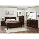 Louis Philippe Cappuccino Panel Sleigh Bed