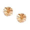 Anthropologie Jewelry | Anthropologie Camellia Matte Gold Post Earrings | Color: Gold | Size: Os