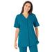 Plus Size Women's 7-Day Short-Sleeve Baseball Tunic by Woman Within in Deep Teal (Size 42/44)