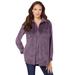 Plus Size Women's Corduroy Big Shirt by Roaman's in Dusty Purple (Size 12 W) Button Down