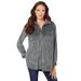 Plus Size Women's Corduroy Big Shirt by Roaman's in Slate (Size 24 W) Button Down