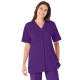 Plus Size Women's 7-Day Short-Sleeve Baseball Tunic by Woman Within in Radiant Purple (Size 34/36)