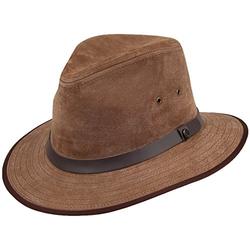 Jaxon & James Nubuck Leather Safari Fedora - Chestnut Medium