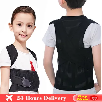 Ceinture de soutien dorsal réglable pour enfants corset orthopédique 4 roues motrices bretelles