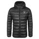 Chelsea FC Official Football Gift Mens Quilted Hooded Winter Jacket Black XL