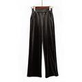 Women's Casual Wide Leg Pants Fall Winter Velvet Thickened Warm and Comfortable Wear-Resistant Straight Trousers Gray