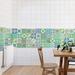 Walplus Turkish Green Tile Stickers Peel and Stick Wall Sticker Decal 4"