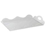 Cortesi Home Zircon Decorative Acrylic Tray with Handles - Clear