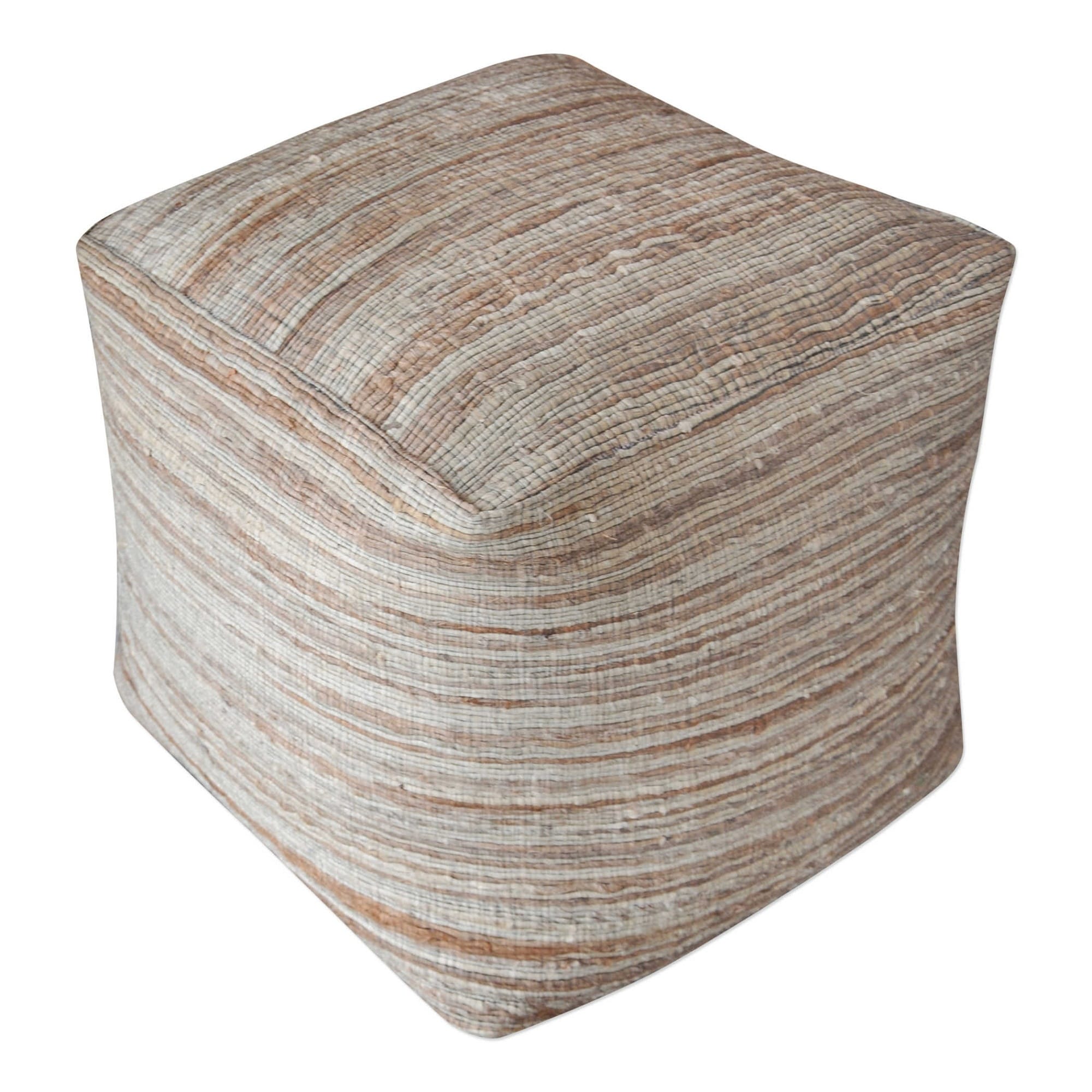 18" shiro beige pouf