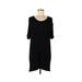 Brandy Melville Casual Dress - Shift Scoop Neck Short Sleeve: Black Print Dresses