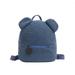 Lizxun Women Girls Cute Bear Ear Fleece Solid Color Small Backpack Daypack