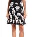 Kate Spade Skirts | Kate Spade Floral Print Skirt Size 4 | Color: Black/Pink | Size: 4