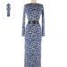 Michael Kors Dresses | Michael Kors Long Maxi Dress | Color: Blue/White | Size: Xxs