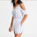 American Eagle Outfitters Other | American Eagle Blue And White Striped Romper | Color: Blue/White | Size: Small