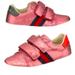 Gucci Shoes | Gucci Ace Web-Trim Glittered Sneaker Toddler 27 | Color: Pink | Size: 27 European