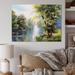 Lark Manor™ Landscape Painting on Canvas in Blue/Green/White | 12 H x 20 W x 1 D in | Wayfair 3C9F6F6ED01E4053B829C167BB37F01A