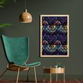 East Urban Home Galaxy Themed Background w/ Shapes Triangles & Lines Lace - Picture Frame Graphic Art Print on Fabric Fabric | Wayfair