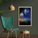 East Urban Home Vibrant Clouds Full Moon Rise & Comet in Dark Sky Celestial Horizon Twilight - Picture Frame Graphic Art Print on Fabric Fabric | Wayfair